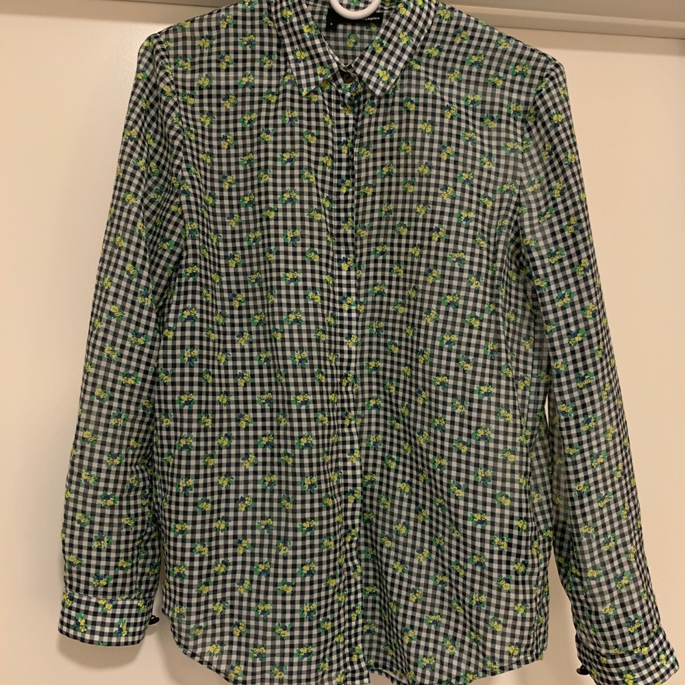 The Kooples Print Cotton & Silk Shirt Size S
